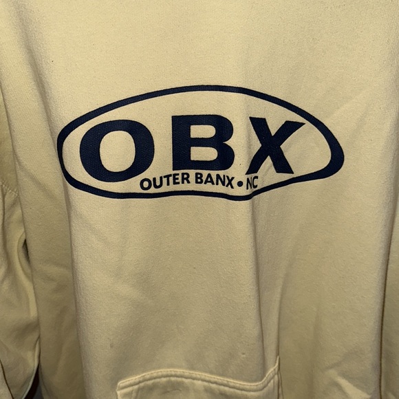 Outer Banks NC (OBX) Hoodie Men’s 2XL Yellow - Picture 2 of 6